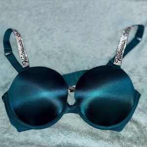 Victorias Secret Bombshell Add-2-Cups Lace Shine Strap Push-Up Bra 36D